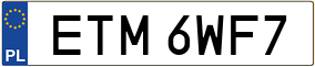 Trailer License Plate